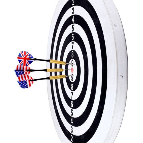  18-inch Dual Core Dartboard, Healsmile Pro Dart Board Double-sided Flocking Dart Board + 6 Darts