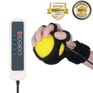 Healsmile Electric Hot Compress Stroke Hemiplegia Fingers Recovery Massager Infrared Therapy Ball Finger Massage Rehabilitation 110V-240V Passive Training Finger Flexion Correctio