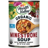 Health Valley Organic No Salt Added Soup, Minestrone, 15 Ounce (Pack of 12)