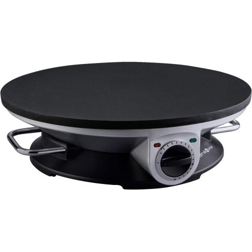  [아마존베스트]Health and Home No Edge Crepe Maker - 13 Inch Crepe Maker & Electric Griddle - Non-stick Pancake Maker- Crepe Pan