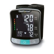 HealthSmart Premium Talking Automatic Digital Wrist Blood Pressure Monitor, Two Person 120 Reading Memory, Black and Gray by HealthSmart