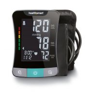 HealthSmart Blood Pressure Monitor for Upper Arm with Clinically Accurate Talking LCD Screen and Includes Both Standard and Large Size Cuff, Black