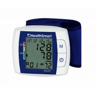 HealthSmart Premium Talking Digital Wrist Blood Pressure Monitor, Bilingual, Two-User Memory, Blue