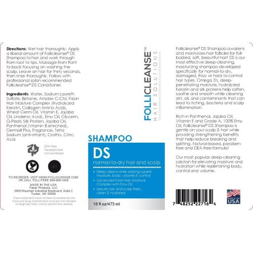  Healthy Hair Plus Follicleanse DS Kit - 16 oz Follicleanse DS Kit with Emu Oi
