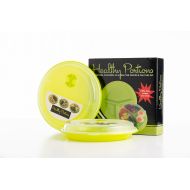 Healthy Portions -Portion Control Plates (2 Pack) - Innovative design for Losing Weight with 3-Sections & Leak-Proof Lids - Reusable, Easy to Clean, Microwave & Dishwasher Safe | B