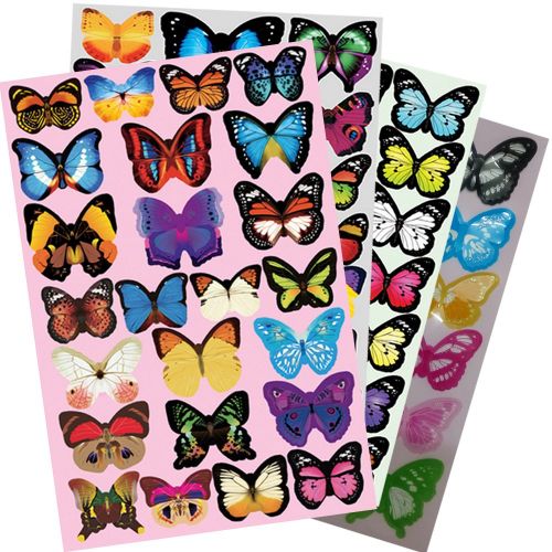  Heansun 80 PCS Wall Decal Butterfly, Wall Sticker Decals for Room Home Nursery Decor