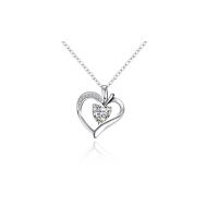 Heart Necklace Collection Made with Swarovski Crystal by Rubique Jewelry