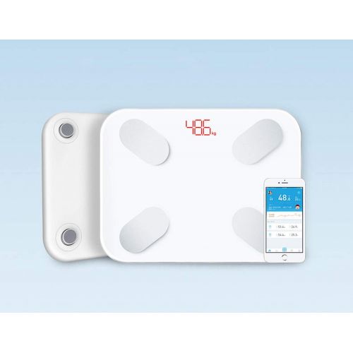  Heart .Attack&digital-bath-scales White pro Smart Scales Household Premium Support Bluetooth APP Fat Percentage Digital Body Fat Weighing Scale,White