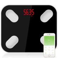 Heart .Attack&digital-bath-scales S4 Body Fat Scale Floor Scientific Smart Electronic LED Digital Weight Bathroom Balance Bluetooth APP Android or iOS,United States,Black