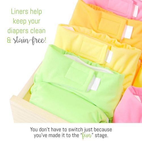  Heart Felt Cloth Diaper Liner Inserts (100 Sheets) Flushable, Disposable