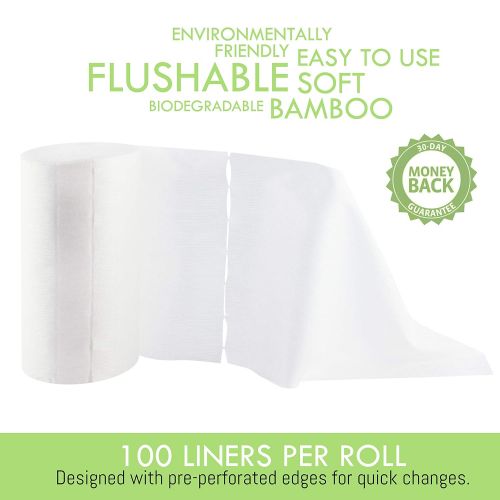  Heart Felt Cloth Diaper Liner Inserts (100 Sheets) Flushable, Disposable