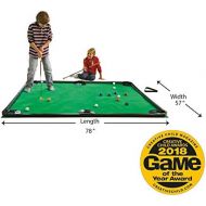 [아마존베스트]Indoor Golf Pool Putting Game - Mini Golf Set for Kids and Families - Includes 2 Golf Clubs, 16 Balls, Rails - 78 L x 57 W
