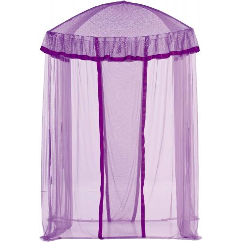  [아마존베스트]HearthSong Sparkling Lights Light-Up Bed Canopy for Twin, Full, or Queen Beds, 58 L x 50 W