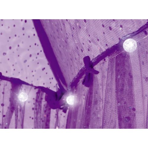  [아마존베스트]HearthSong Sparkling Lights Light-Up Bed Canopy for Twin, Full, or Queen Beds, 58 L x 50 W