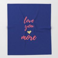HeartlandLettering Anniversary Gift For Wife, I Love You More, Wedding Gift For Bride, Purple Home Decor, Girlfriend Gift For Her, Warm Blanket Fleece