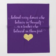 HeartlandLettering Purple Fleece Blanket Soft, Turquoise Gifts For Dance Teachers, Dance Gifts For Her Under 30, Throw Blanket Adult Gifts, Gift For Dancer
