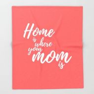 /HeartlandLettering Mothers Day Gift Ideas, Home Is Where Your Mom Is, Fleece Blanket Throw, Mom Blanket With Sayings, Mom Quotes, Gifts For Grandma