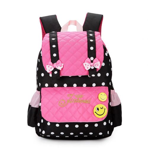  Hearwind Casual Wave Point Nylon Lattice Children Shoulder Daypack School Backpakcs Kids Bag