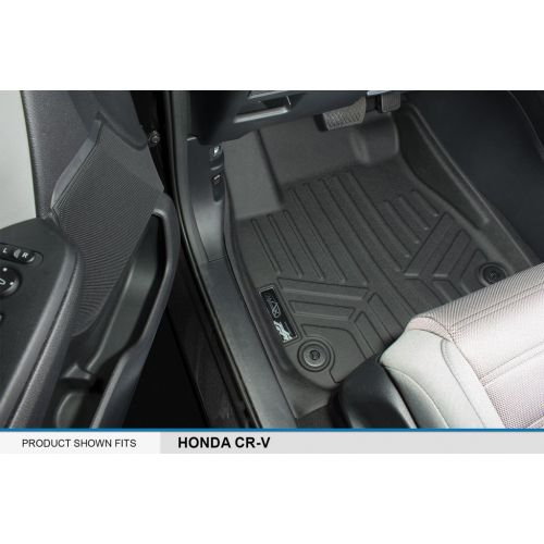  Heat SMARTLINER Floor Mats and Cargo Liner (Factory Upper Deck Position) Set Black for 2017-2018 Honda CR-V (NO Touring Models and NO Subwoofer)