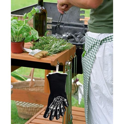  [아마존베스트]Heat Guardian Heat Resistant Gloves  Protective Gloves Withstand Heat Up To 932℉  Use As Oven Mitts, Pot Holders, Heat Resistant Gloves for Grilling  Features 5” Cuff for Forear