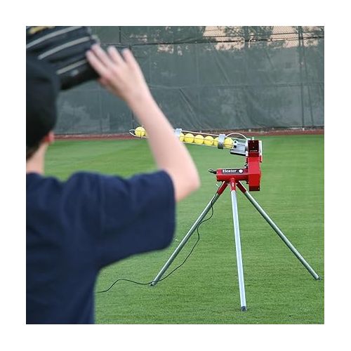  Heater Sports Heavy Duty Baseball Pitching Machine with Bonus Ball Feeder for Kids, Teens, Adults, Little League, Pitch League