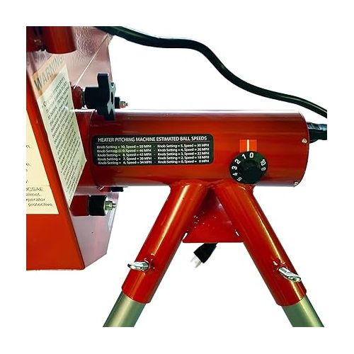  Heater Sports Heavy Duty Baseball Pitching Machine with Bonus Ball Feeder for Kids, Teens, Adults, Little League, Pitch League
