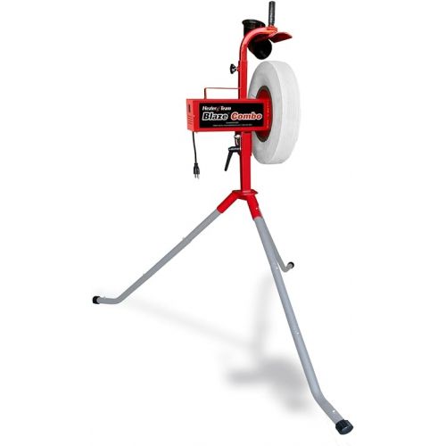  Heater Team Sports Blaze Pitching Machine with 1 Yr. Warranty for Baseball, and Softball Training | Blaze Baseball & Softball Throws Up to 70 MPH | Perfect for Backyard Practice & Team Development