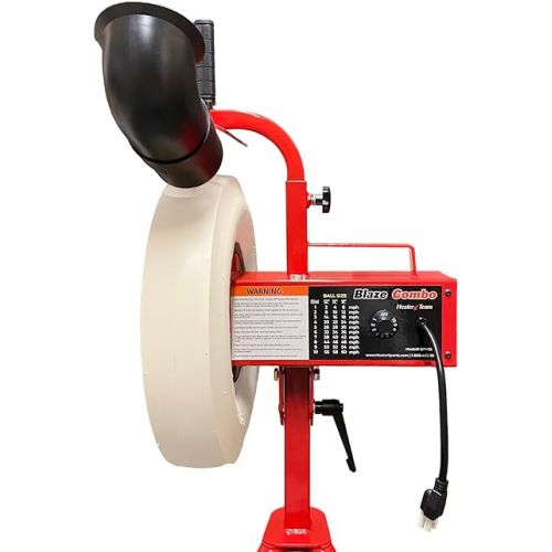  Heater Team Sports Blaze Pitching Machine with 1 Yr. Warranty for Baseball, and Softball Training | Blaze Baseball & Softball Throws Up to 70 MPH | Perfect for Backyard Practice & Team Development