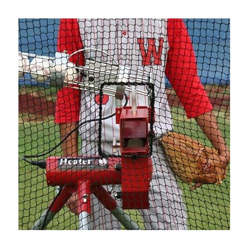  HEATER SPORTS Xtender 24' Baseball and Softball Batting Cage Net and Frame, With Built In Pitching Machine Harness For Safety (Machine NOT Included)