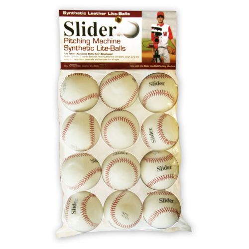  Heater Sports Slider Leather Lite Pitching Machine Balls - 12 Pack