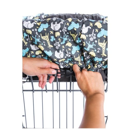  [아마존베스트]Heather and Heath Kids 2-in-1 Shopping Cart Cover and High Chair Cover, Universal Fit, Ultra Plush, 100 Percent Cotton...