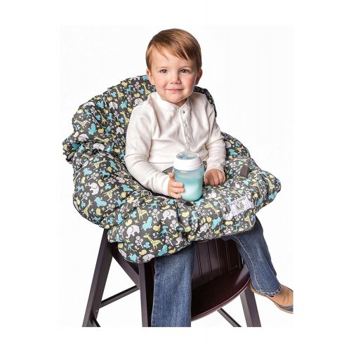  [아마존베스트]Heather and Heath Kids 2-in-1 Shopping Cart Cover and High Chair Cover, Universal Fit, Ultra Plush, 100 Percent Cotton...