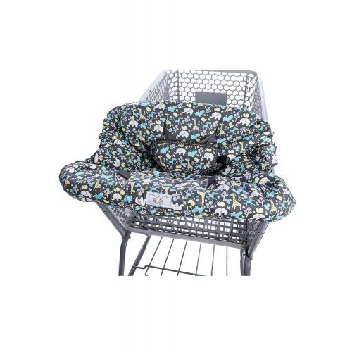  [아마존베스트]Heather and Heath Kids 2-in-1 Shopping Cart Cover and High Chair Cover, Universal Fit, Ultra Plush, 100 Percent Cotton...