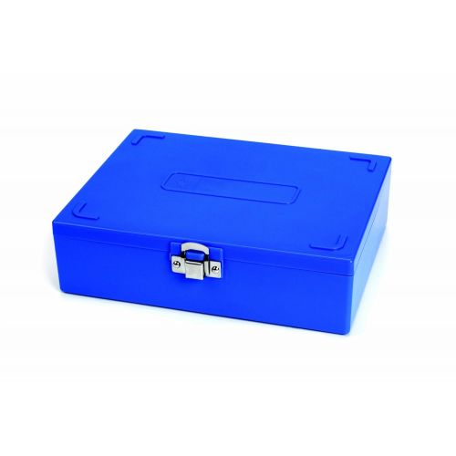  Heathrow Scientific HD15979A ABS Blue Sturdy Tall Slide Box, 208mm Width x 175mm Height x 60mm Depth, 100-Place