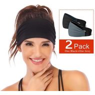 Heathyoga Non-Slip Headband for Women -Silicone Grippy Sweatband & Sports Headband for Workout, Running, Crossfit, Yoga Bike Helmet Friendly, Performance Stretch & Moisture Wicking