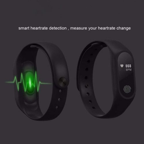  Heaviesk Smart Wristband 0,42 Zoll OLED-Bildschirm APP Nachricht Erinnerung Smart Watch Fitness Tracker Pulsmesser Smart Armbanduhr