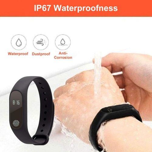  Heaviesk Smart Wristband 0,42 Zoll OLED-Bildschirm APP Nachricht Erinnerung Smart Watch Fitness Tracker Pulsmesser Smart Armbanduhr