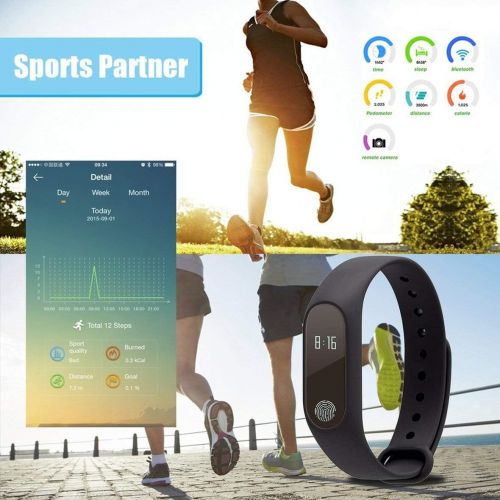  Heaviesk Smart Wristband 0,42 Zoll OLED-Bildschirm APP Nachricht Erinnerung Smart Watch Fitness Tracker Pulsmesser Smart Armbanduhr