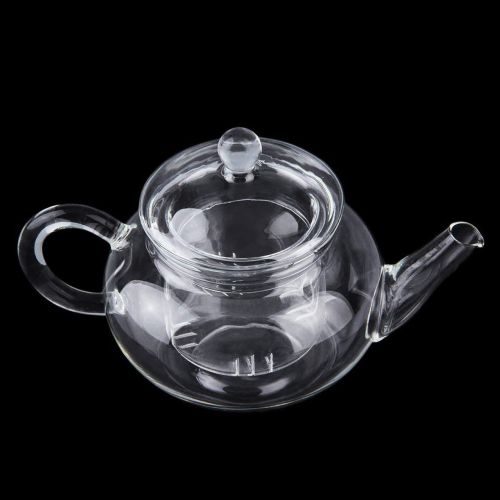  Heaviesk Transparente Teekanne Hitzebestandige Glasteekanne mit Infuser Kaffee Blume Tee Blatt Krautertopf 250ml Langlebig