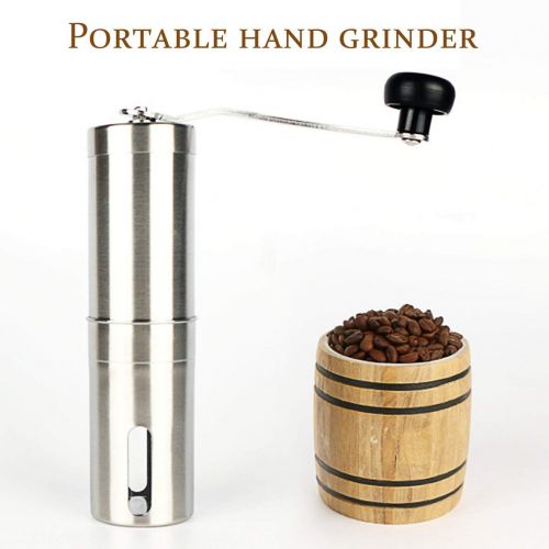  Heaviesk Edelstahl Grinder Manuelle Kaffeemuehle Tragbare Handbrecher Pfeffer Schleifen Bohnenmuehle Keramik Schleifen Kern