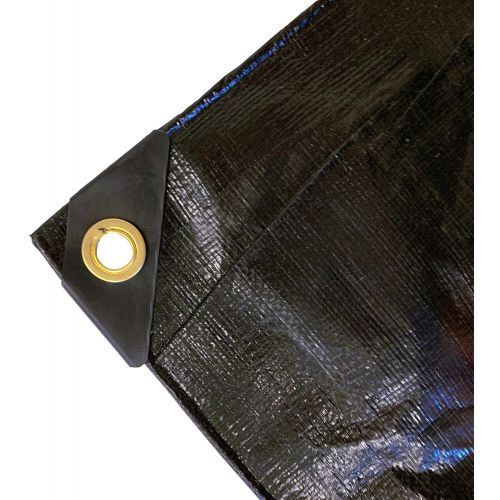  12 Ft. X 20 Ft. Heavy Duty 6 Oz. Black Poly Tarp 11-12 Mil Thick