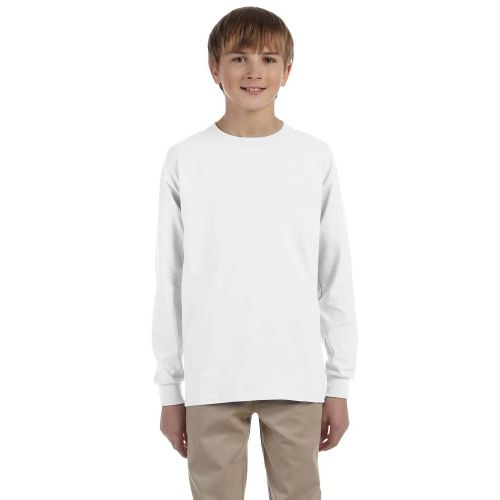  Heavyweight Blend Boys White Long-Sleeve T-Shirt