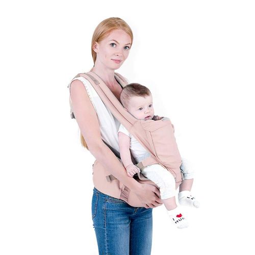  Hebei Baby Wrap Carrier with Hip Seat, Convertible Backpack, All Carry Positions,Cotton Sling for Infants, Babies and Toddlers,Pink