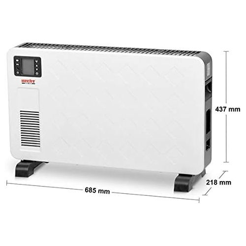  HECHT Elektro-Heizung 3623 Heizgerat Standheizung (bis 2300 Watt, LCD-Display, Fernbedienung)