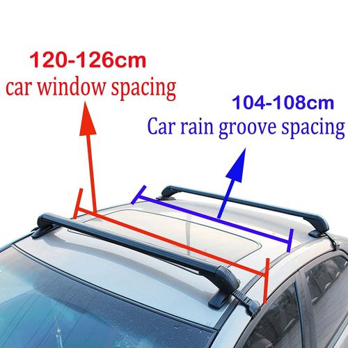  Hediy 43 inch Aluminum Car Top Luggage Roof Rack Cross Bar Carrier Window Frame Type Mount onto The Rooftop Your Car 2 Year Warranty