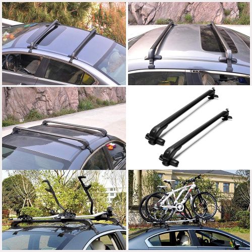  Hediy 43 inch Aluminum Car Top Luggage Roof Rack Cross Bar Carrier Window Frame Type Mount onto The Rooftop Your Car 2 Year Warranty