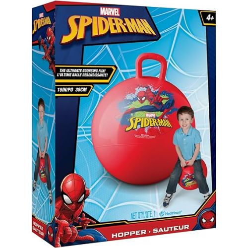  Hedstrom Marvel Spiderman 15 Inch Hopper Ball, Jumping Ball for Kids 55-97064