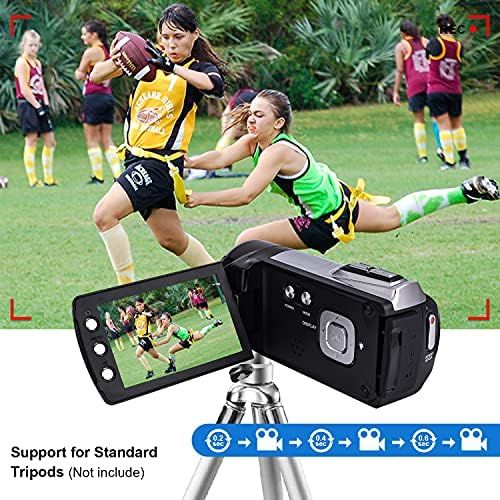  Heegomn Video Camera Camcorder for Kids Full HD 1080P 12MP YouTube Video Camera 2.8 Inch 270 Degrees Rotatable Screen Digital Video Recorder Vlogging Camera Camcorders for Teens Children B