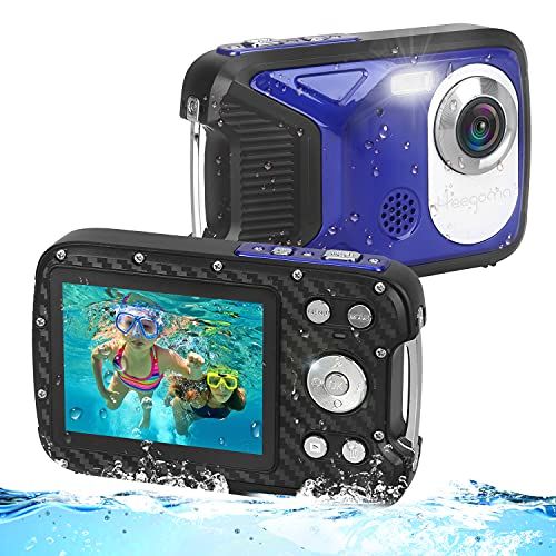  Heegomn Waterproof Digital Camera for Kids,HD 1080P 16 FT Underwater Camera 2.8 LCD 21MP Kids Video Camcorder with Rechargeable Battery,Point and Shoot Camera for Teenagers Students Gifts