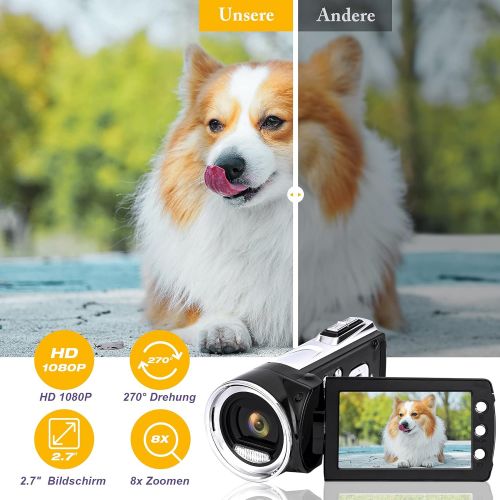  [아마존베스트]Heegomn Digital Video Camera for YouTube Vlogging 1080P Mini DV Video Camcorder for Kids/Kids/Beginners/Teenagers